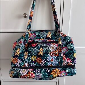 Vera Bradley large Miramar Weekender Quilted Tote Bag
